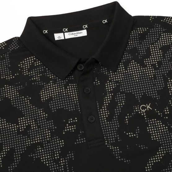 Calvin Klein NASHUA PRINTED Halbarm Polo schwarz