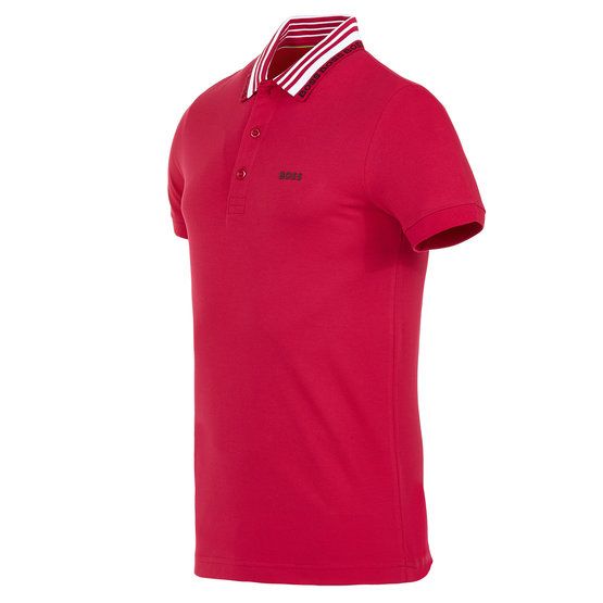 BOSS Paule slim fit half sleeve polo pink