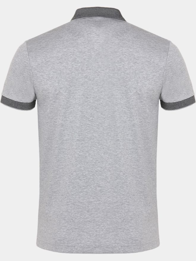 BOSS Paddy 1 regular fit Halbarm Polo grau melange