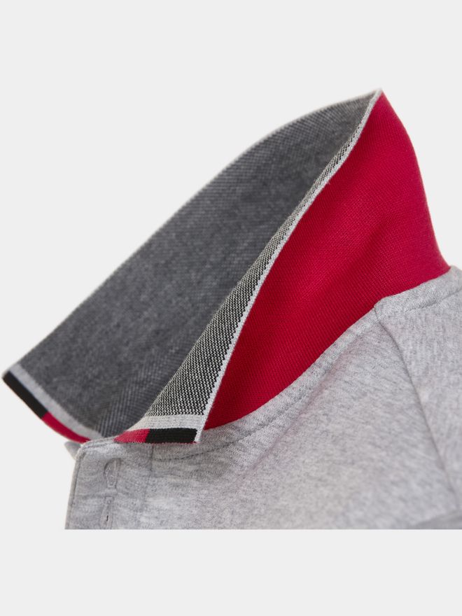 BOSS Paddy 1 regular fit Halbarm Polo grau melange