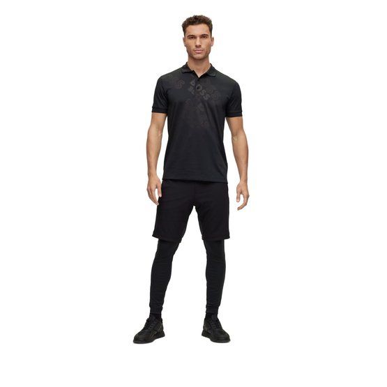 BOSS Paddy 4 relaxed fit Halbarm Polo schwarz