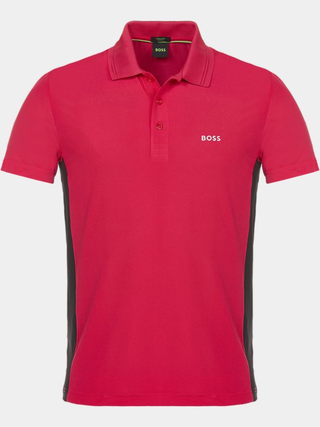 BOSS Paddytech regular fit Halbarm Polo pink