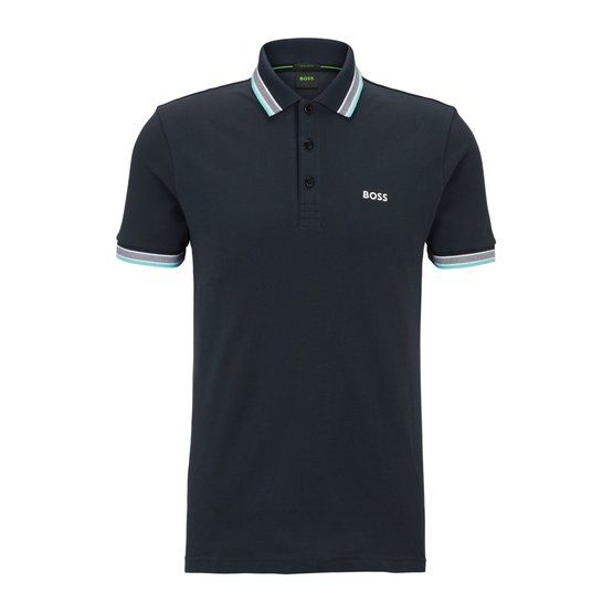 BOSS Paddy regular fit half sleeve polo navy