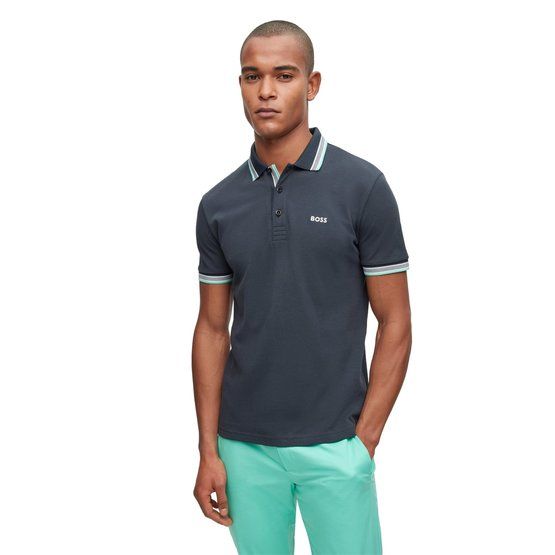 BOSS Paddy regular fit half sleeve polo navy