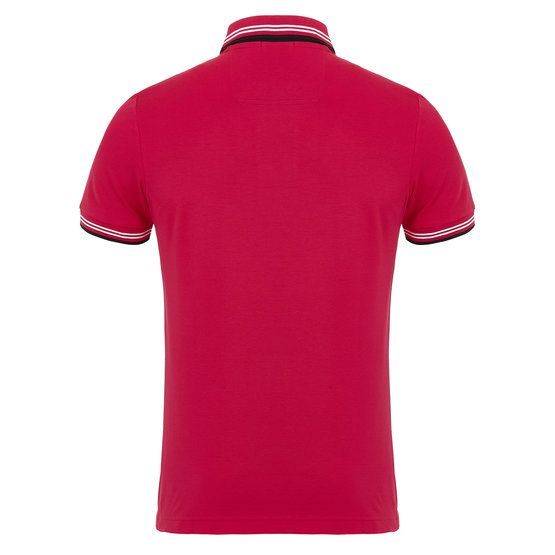 BOSS Paul Curved slim fit Halbarm Polo beere