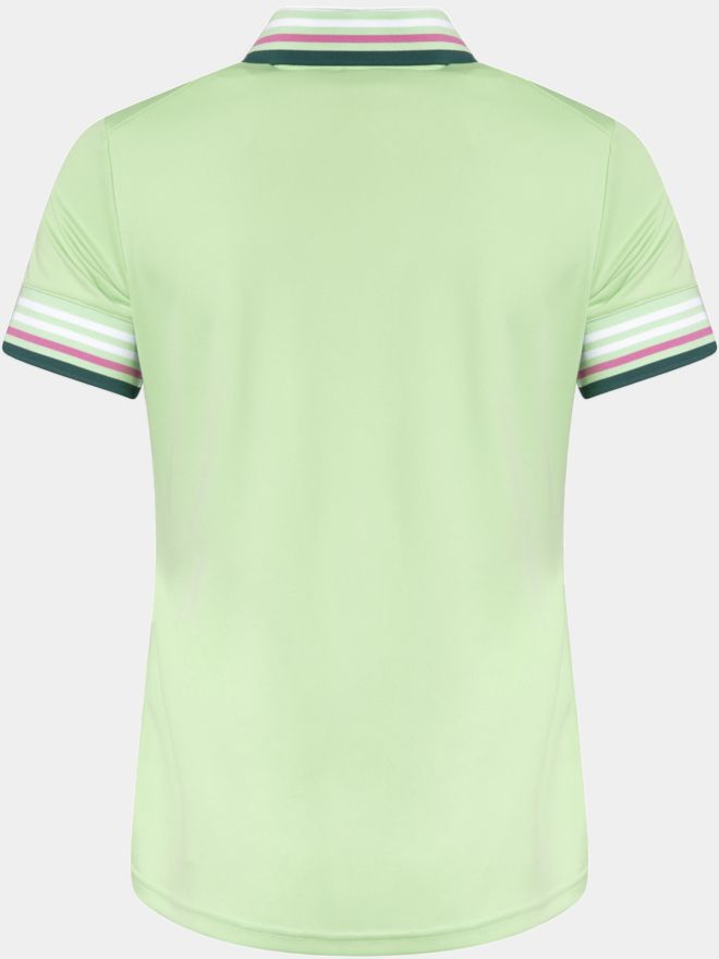 Cross W STRIPE Halbarm Polo hellgrün