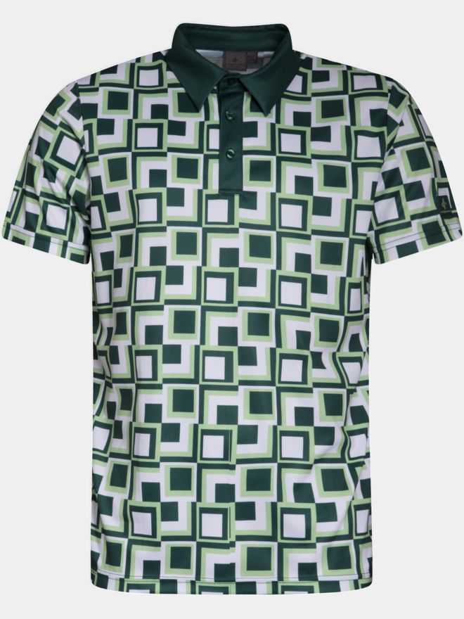 Cross M SQUARE Halbarm Polo grün