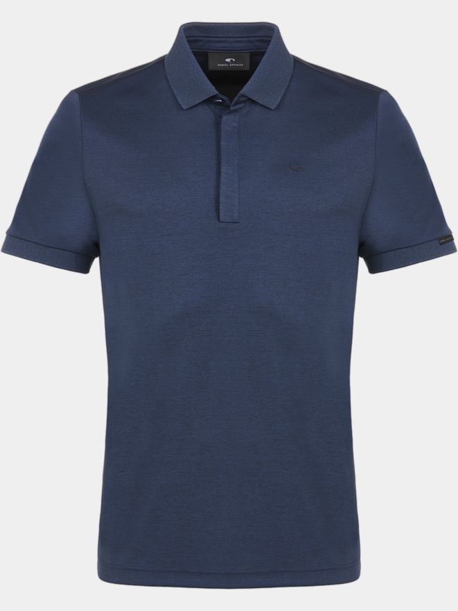 Daniel Springs meliertes Halbarm Polo navy