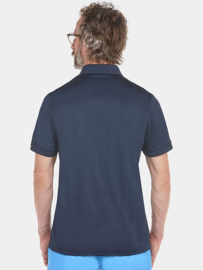 Daniel Springs meliertes Halbarm Polo navy