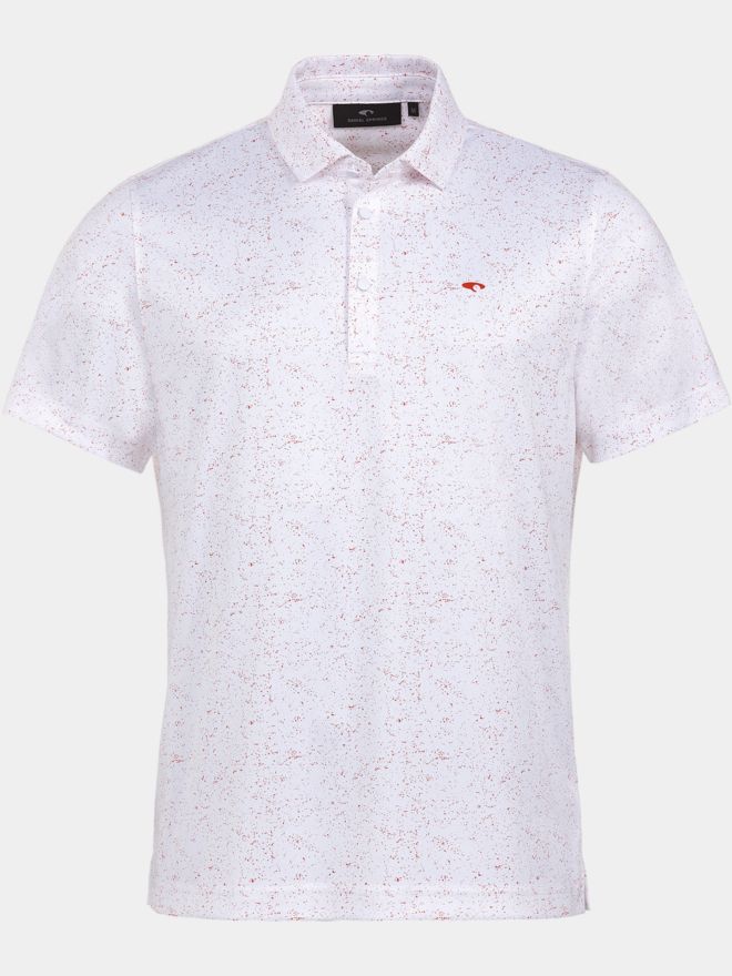 Daniel Springs Polo Halbarm mit Print hellgrau