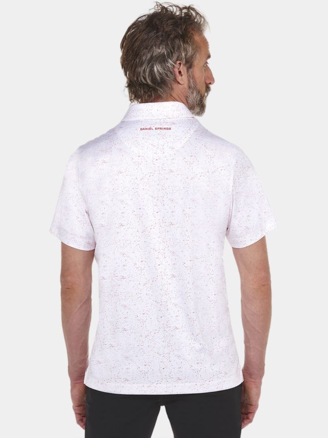 Daniel Springs Polo Halbarm mit Print hellgrau