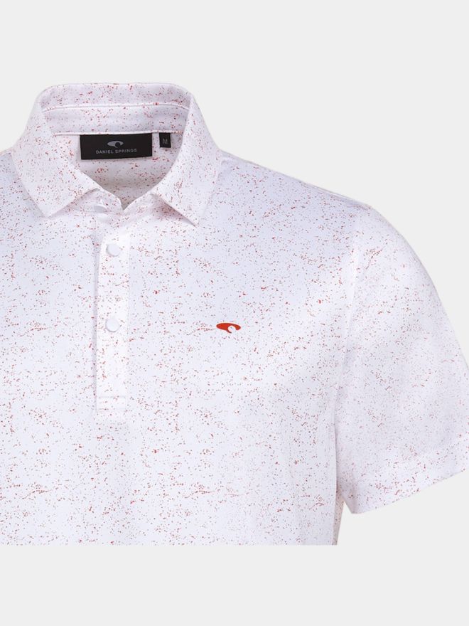 Daniel Springs Polo Halbarm mit Print hellgrau