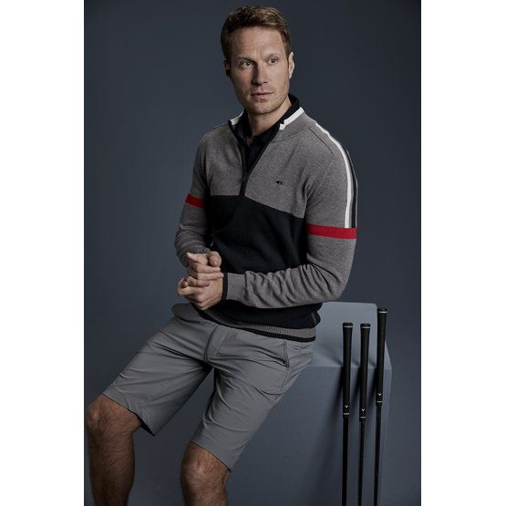 Daniel Springs sportlicher Strickpullover hellgrau