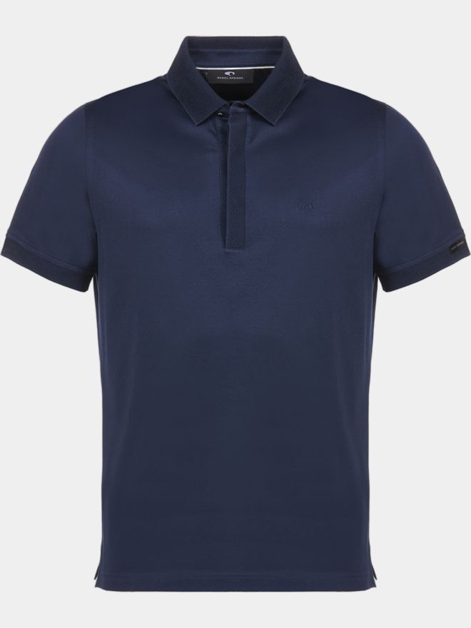 Daniel Springs mercerisiertes Halbarm Polo navy