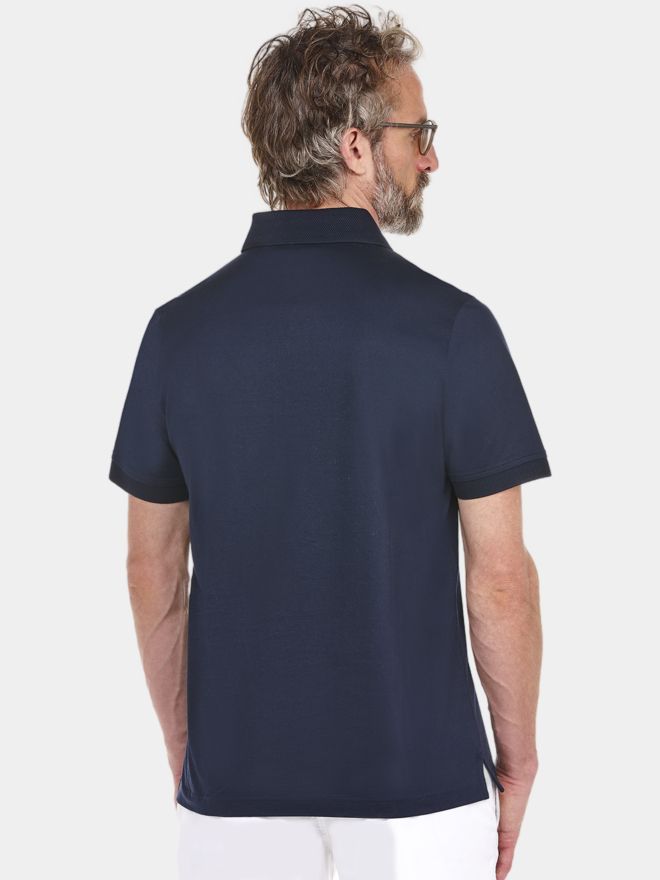 Daniel Springs mercerisiertes Halbarm Polo navy