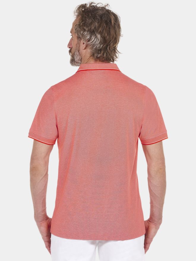 Daniel Springs basic Halbarm Polo orange