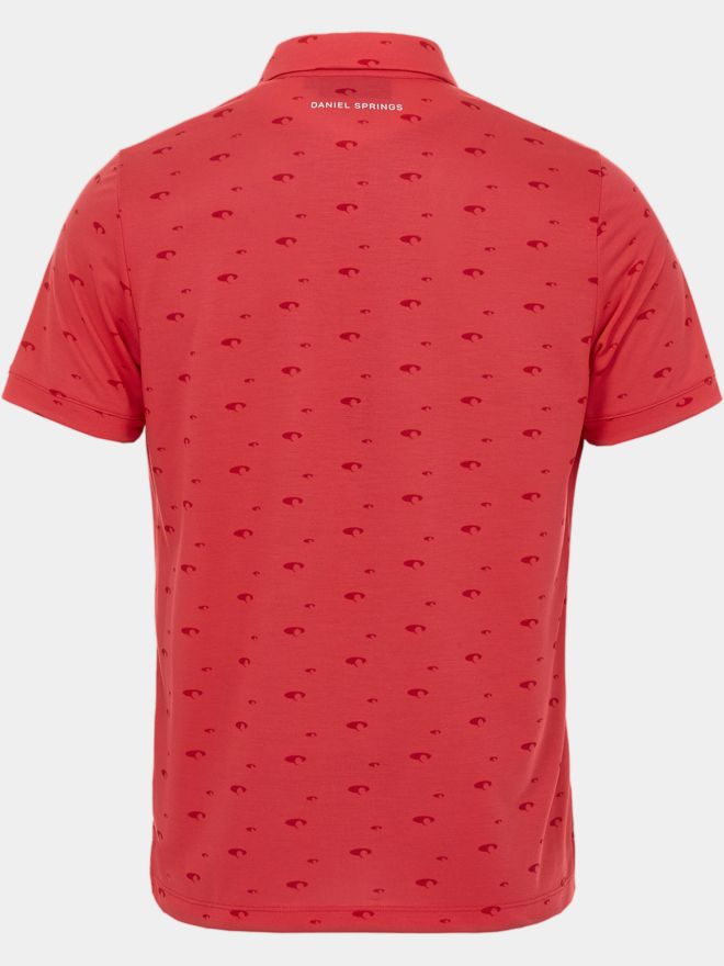 Daniel Springs Print Polo Halbarm pink