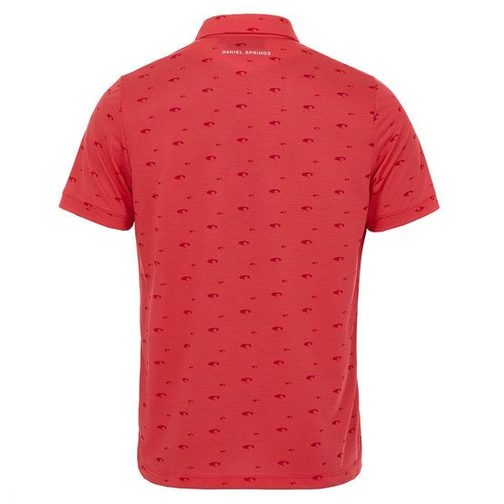 Daniel Springs Print Polo Halbarm pink