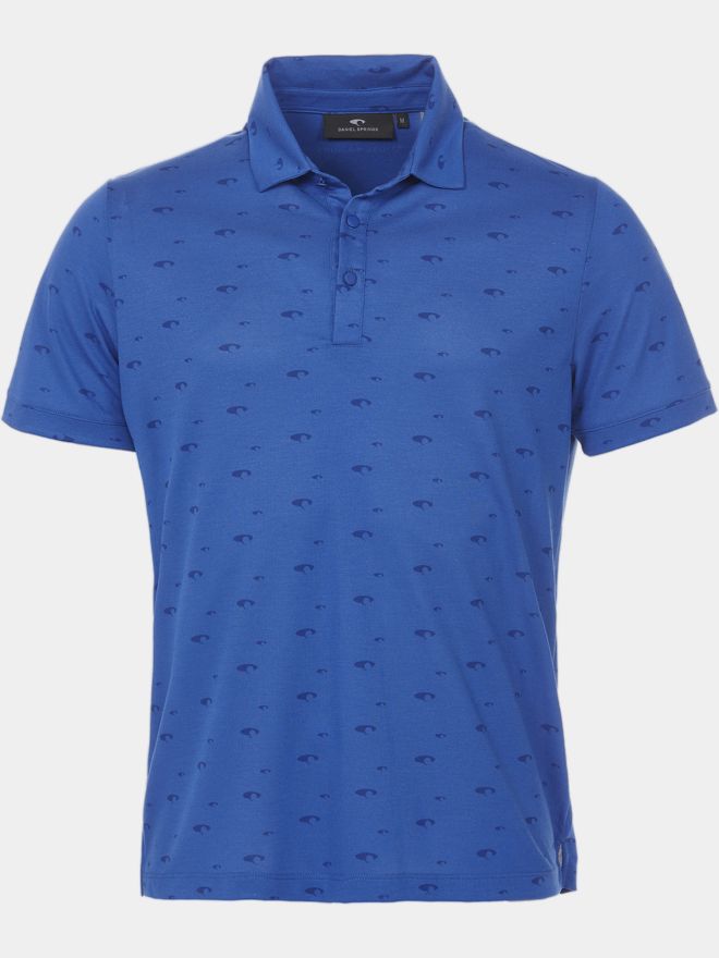 Daniel Springs Print Polo Halbarm royal