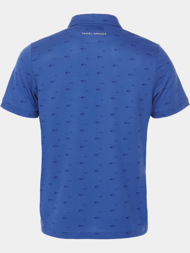 Daniel Springs Print Polo Halbarm royal