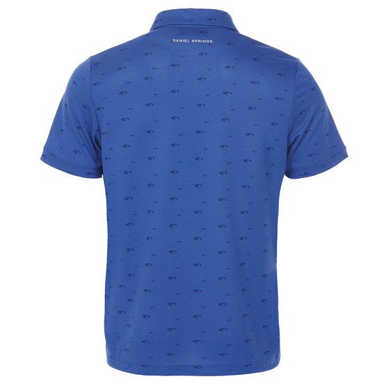 Daniel Springs Print Polo Halbarm royal