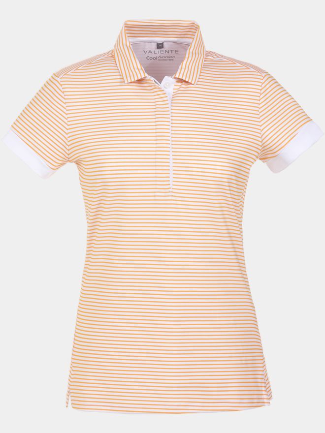 Valiente gestreiftes Halbarm Polo orange