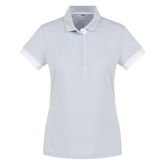 Valiente basic Halbarm Polo hellgrau