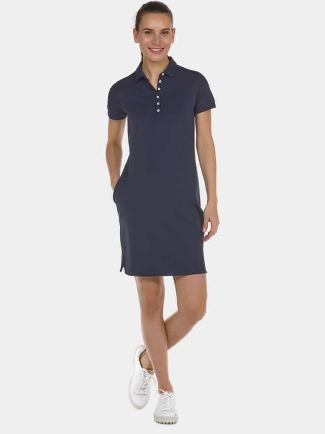 Valiente Halbarm Polokleid navy