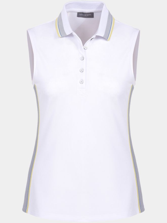 Valiente Polo ohne Ärmel weiß