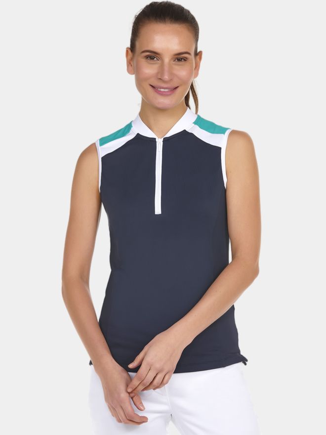 Valiente ärmelloses Polo navy