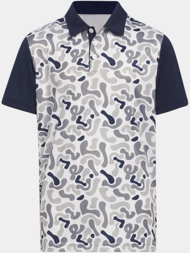 adidas Chlapecká polokošile s potiskem Camo a krátkým rukávem námořnická modrá