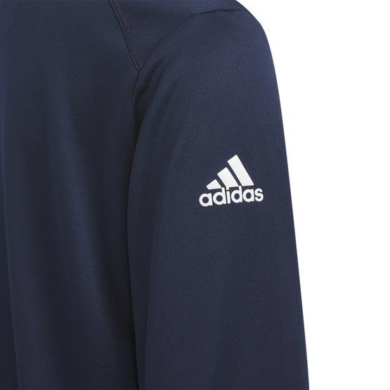 Adidas BOYS QUARTER ZIP HEATHER PULLOVER Stretch Midlayer navy