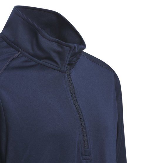 Adidas BOYS QUARTER ZIP HEATHER PULLOVER Stretch Midlayer navy