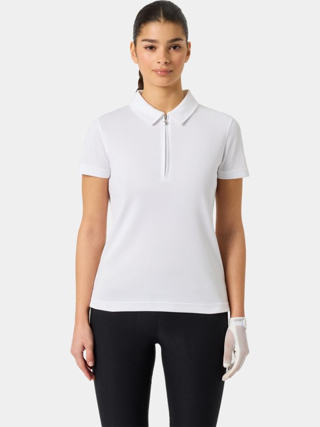 Daily Sports PEORIA half sleeve polo white