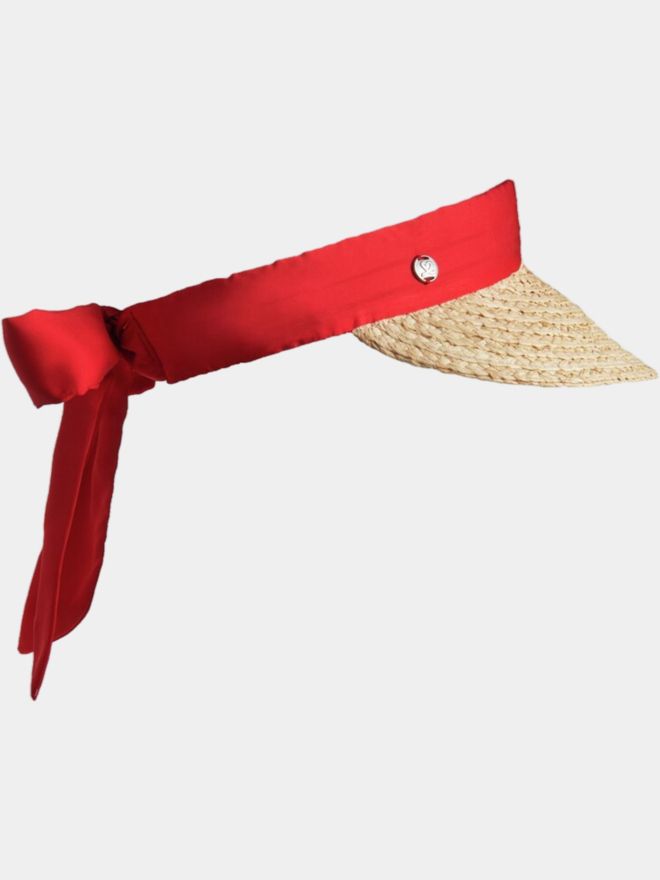 Daily Sports ROSIE Strohvisor Bindeband Visor rot