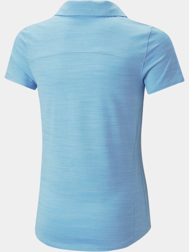 Puma Girls Cloudspun Coast Halbarm Polo hellblau