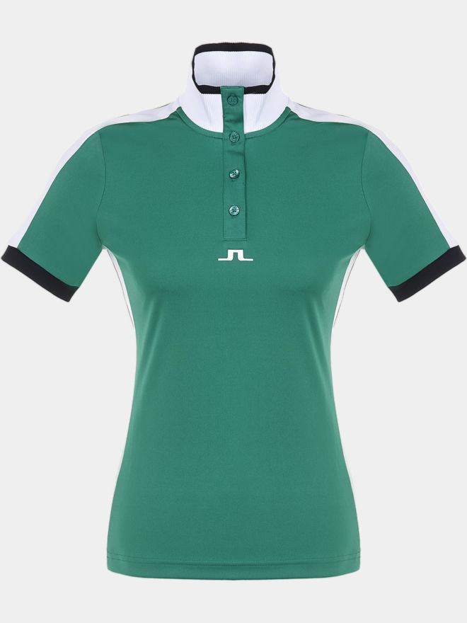 J.Lindeberg Minna GH Halbarm Polo grün