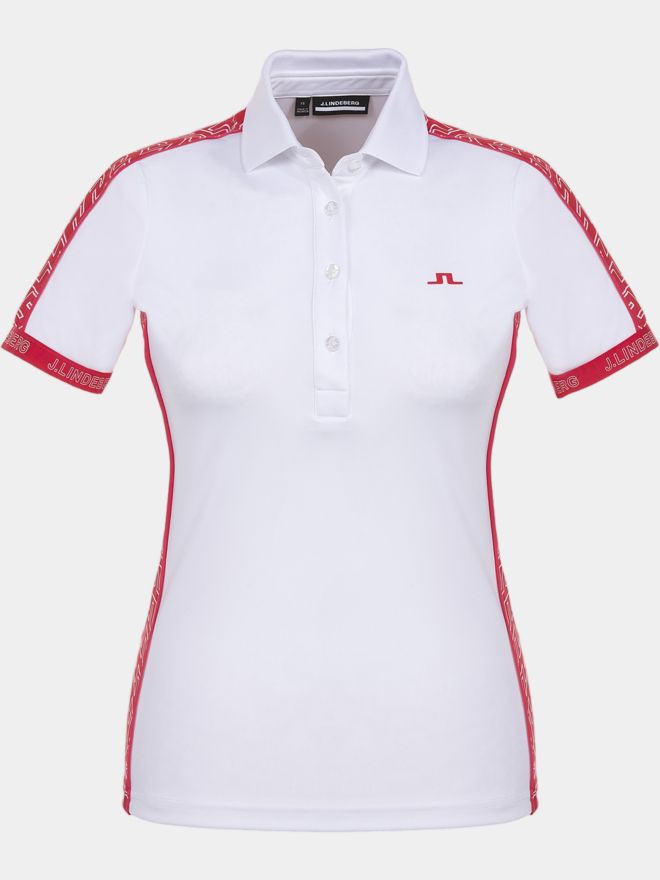 J.Lindeberg Damai Halbarm Polo weiß