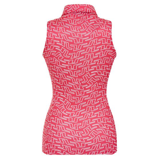 J.Lindeberg Dena print sleeveless polo pink