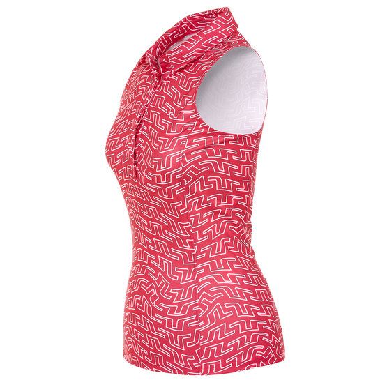 J.Lindeberg Dena print sleeveless polo pink