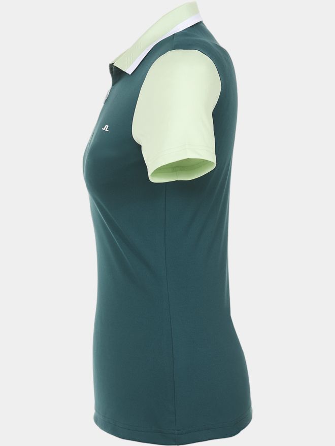 J.Lindeberg Antonia Halbarm Polo dunkelgrün