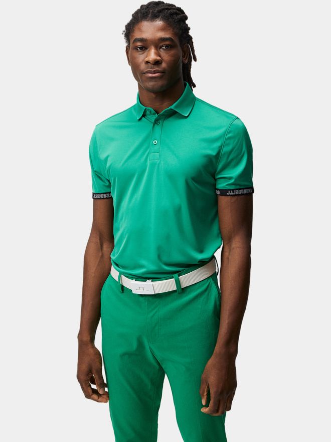 J.Lindeberg Guy Regular Halbarm Polo grün