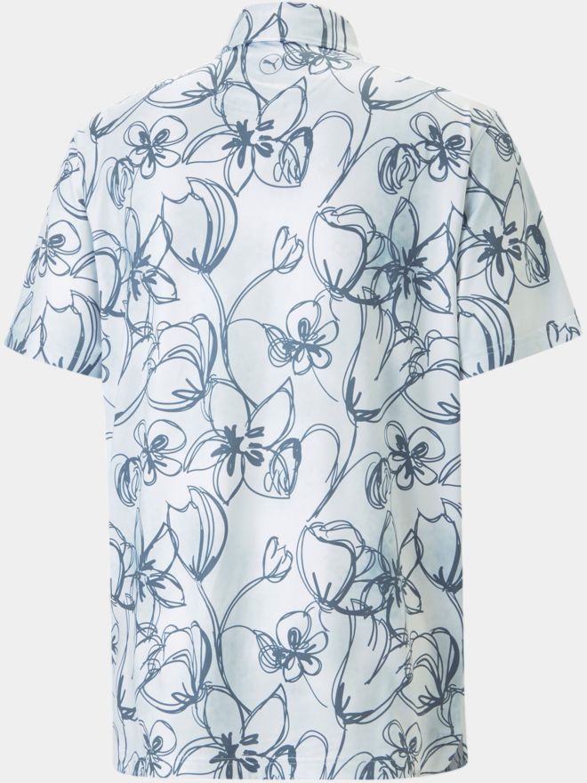 Puma Cloudspun Stems Half Sleeve Polo white