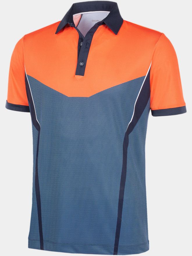 Galvin Green Mateus half sleeve polo navy