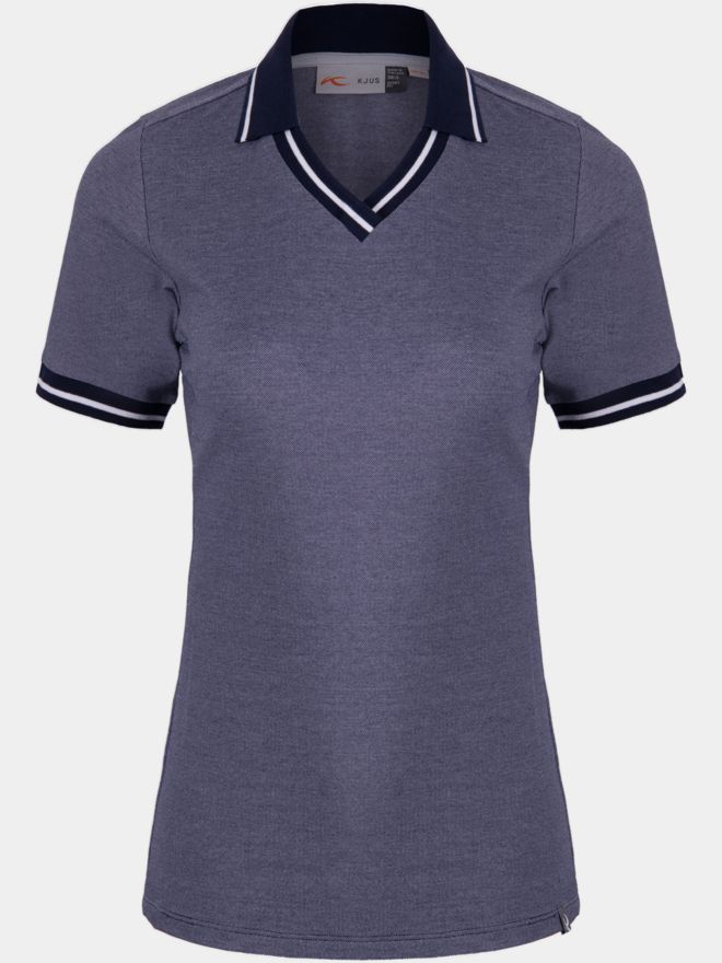 Kjus Bailey V-Neck Halbarm Polo navy