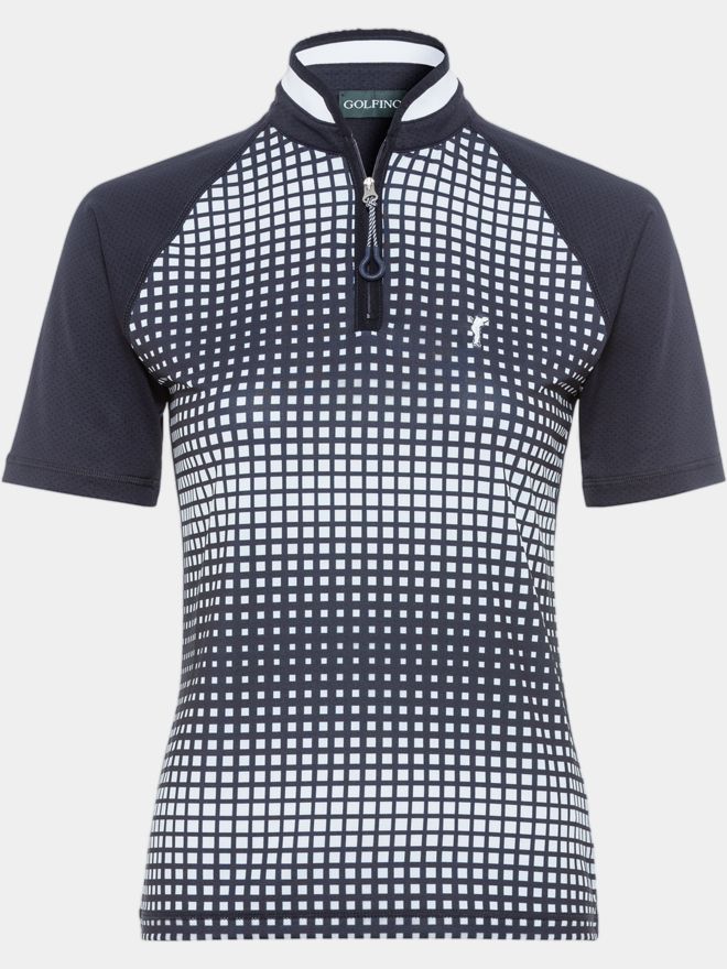 Golfino DRIVE PRINTED TROYER Halbarm Polo navy