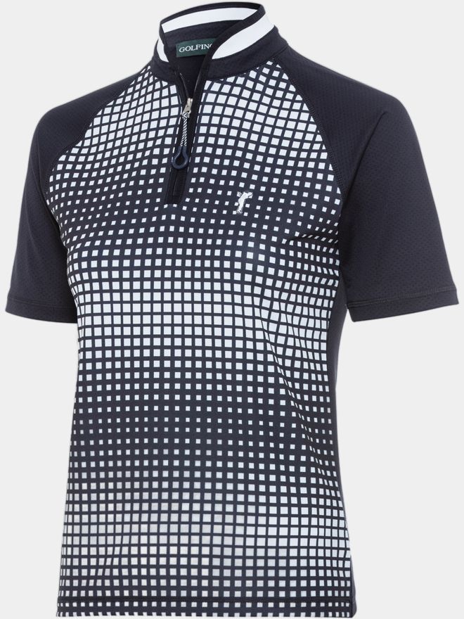 Golfino DRIVE PRINTED TROYER Halbarm Polo navy