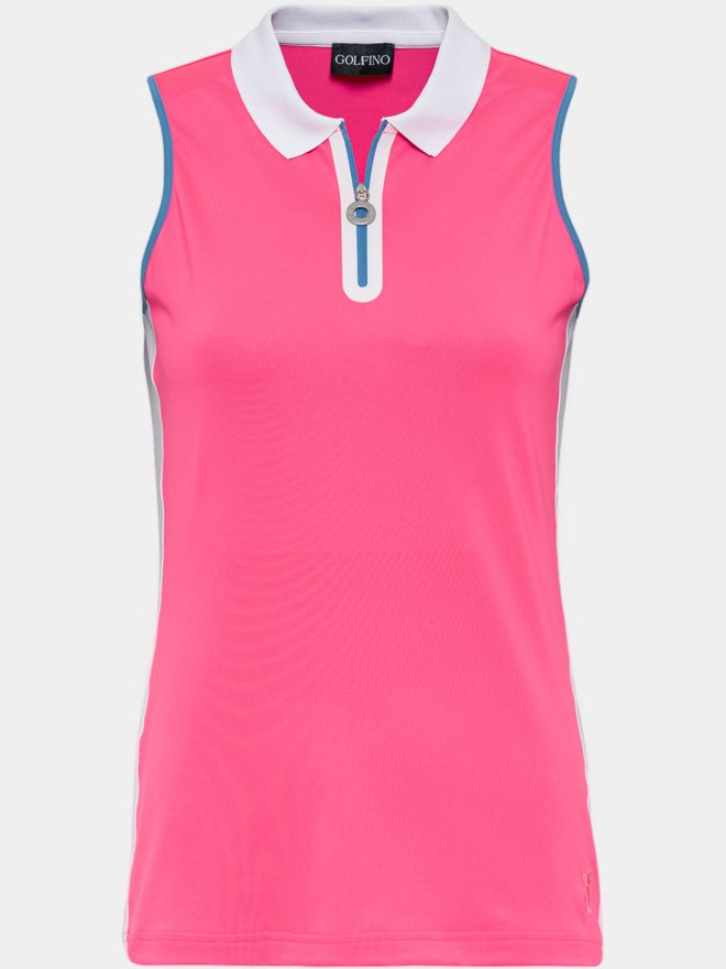 Golfino SURFING CALIFORNIA ohne Arm Polo pink