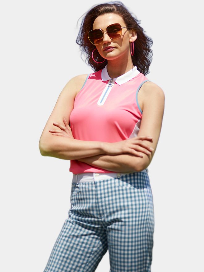 Golfino SURFING CALIFORNIA ohne Arm Polo pink