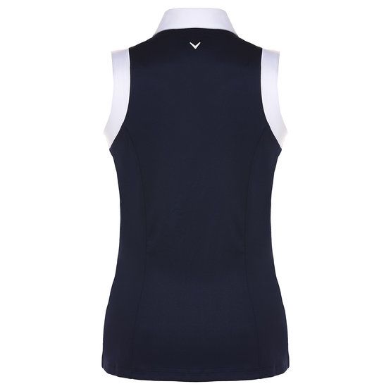 Callaway SLEEVELESS V-PLACKET COLORBLOCK ohne Arm Polo dunkelblau